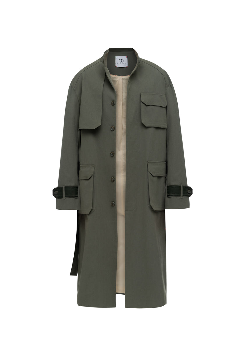 Oversized Trench coat khaki – Bakhirka Apparel