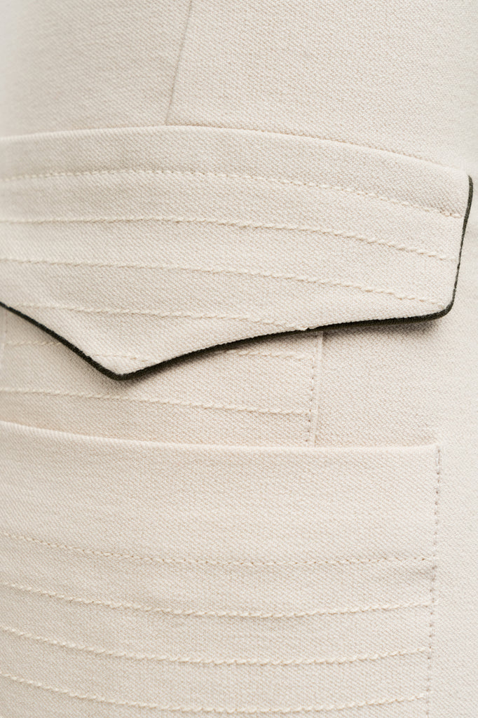 Cotton tapered trousers off-white