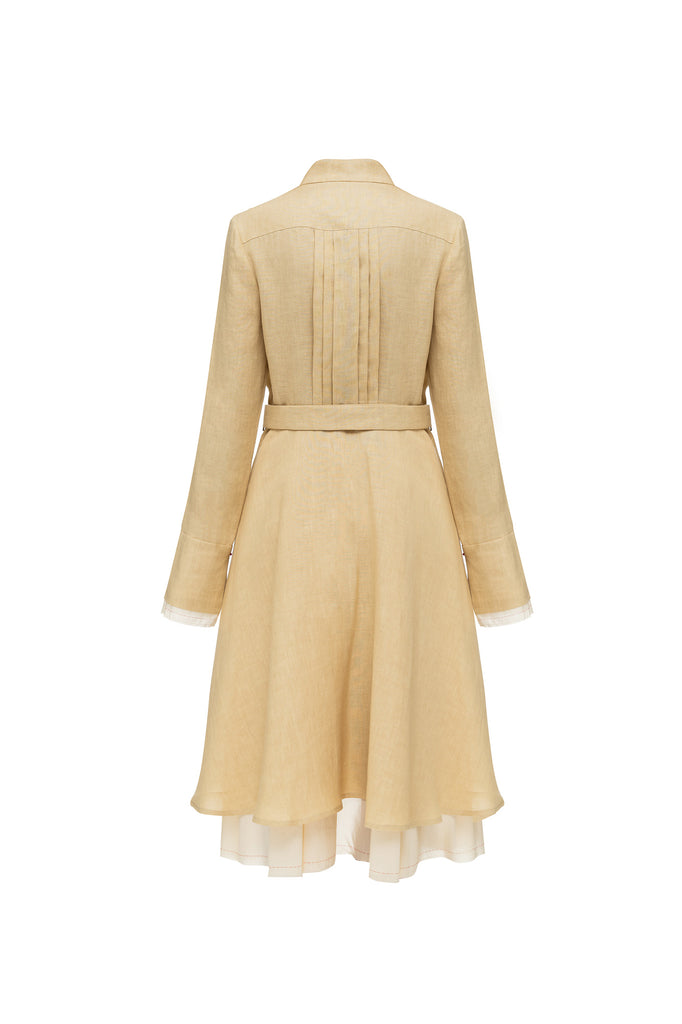 Assymetric linen dress